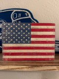 Small American Flag Wooden Decor