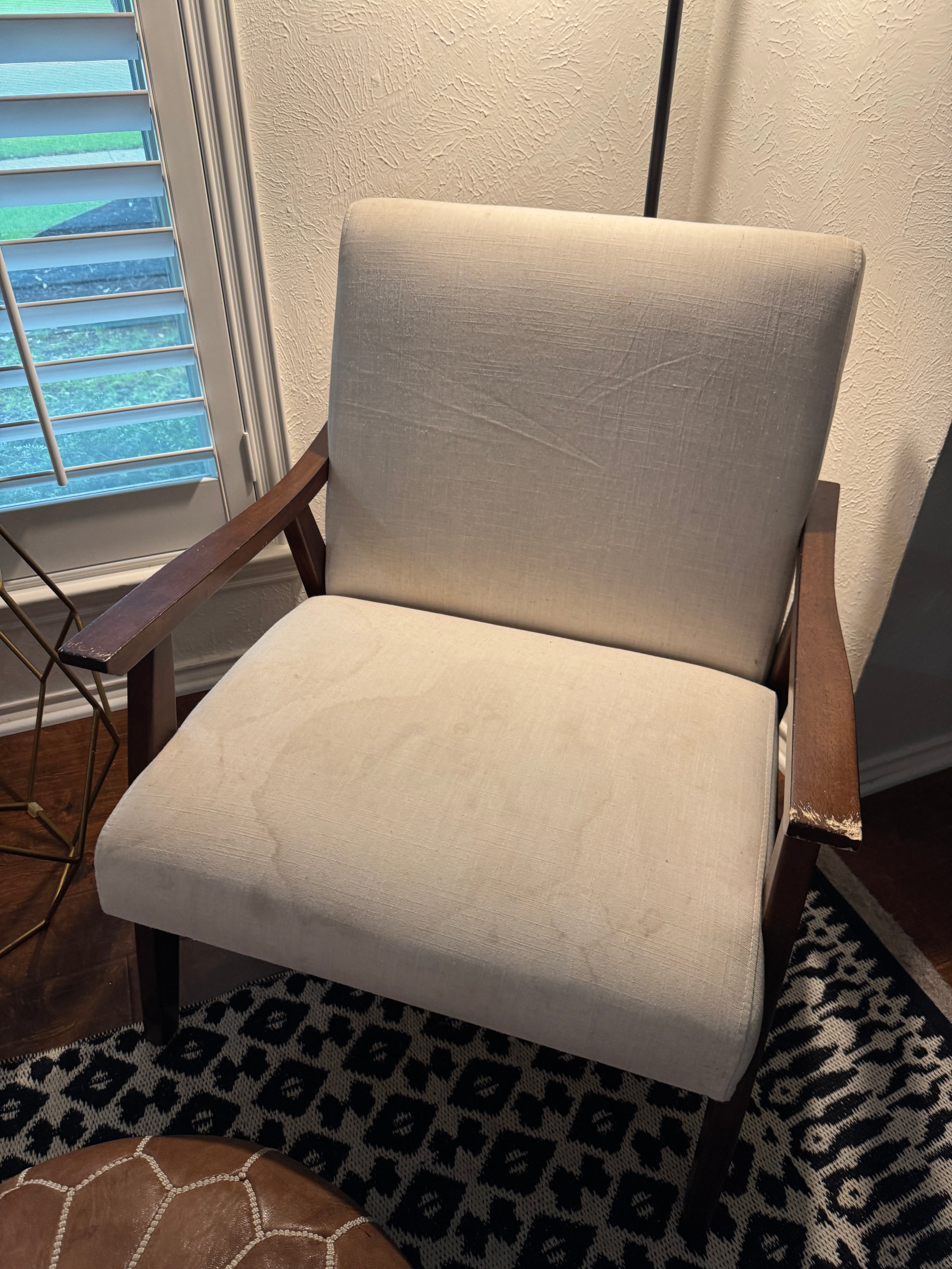 Cream arm chair