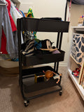 Black, 3 tiered Ikea utility cart