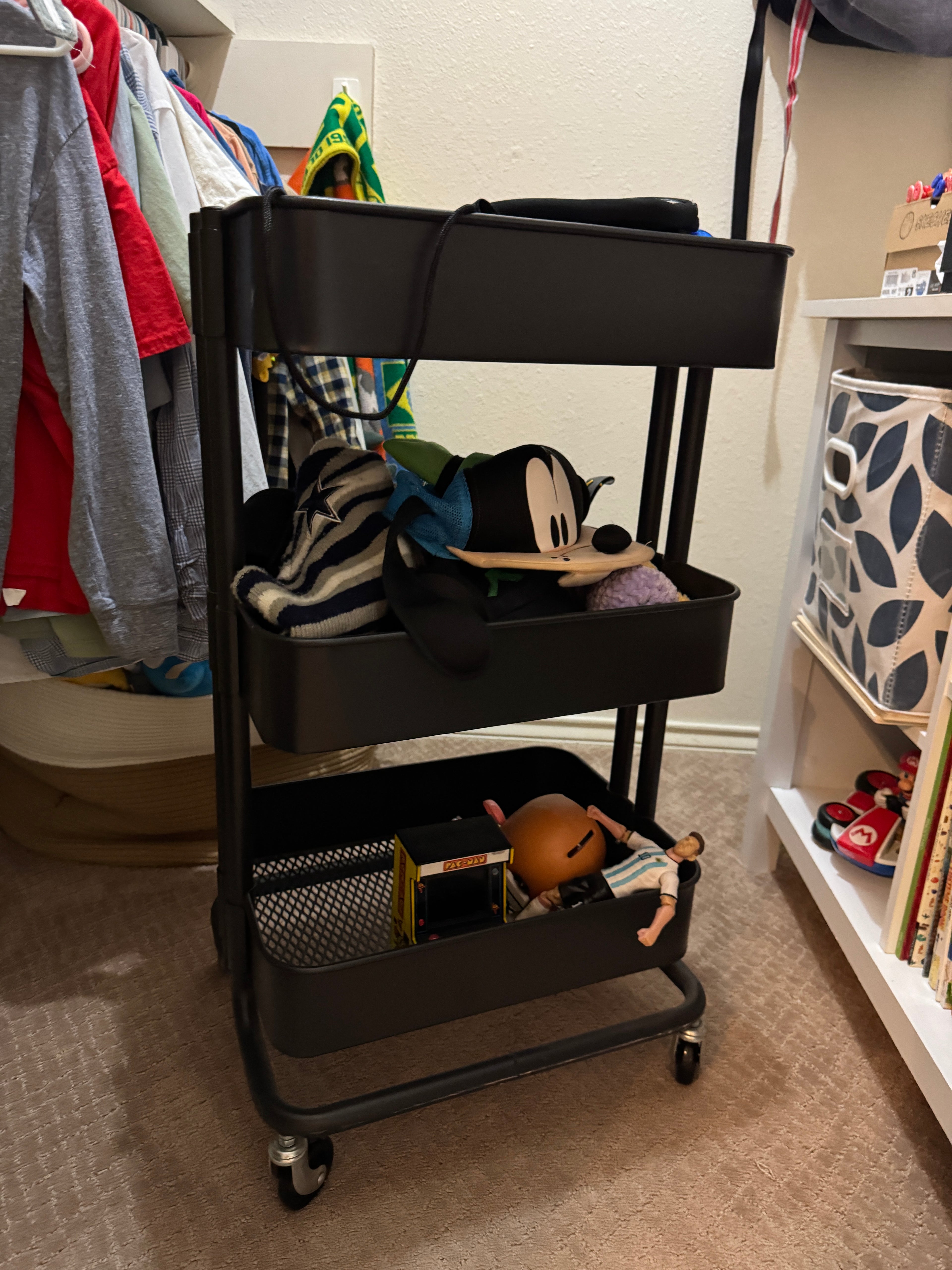 Black, 3 tiered Ikea utility cart