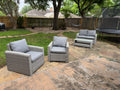 Outdoor Sofa Seating Group with Cushions, Gray