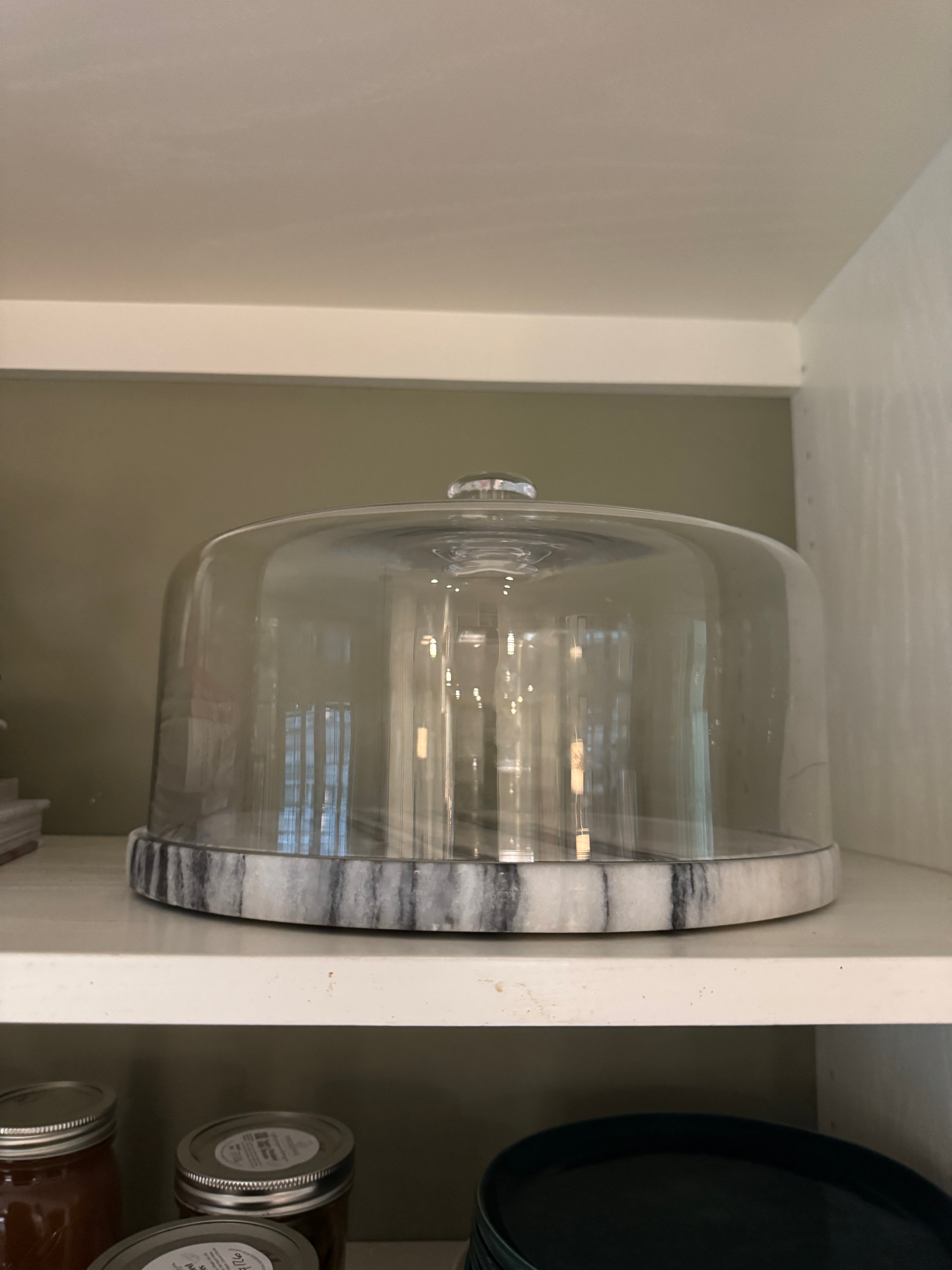 Marble covered dessert stand