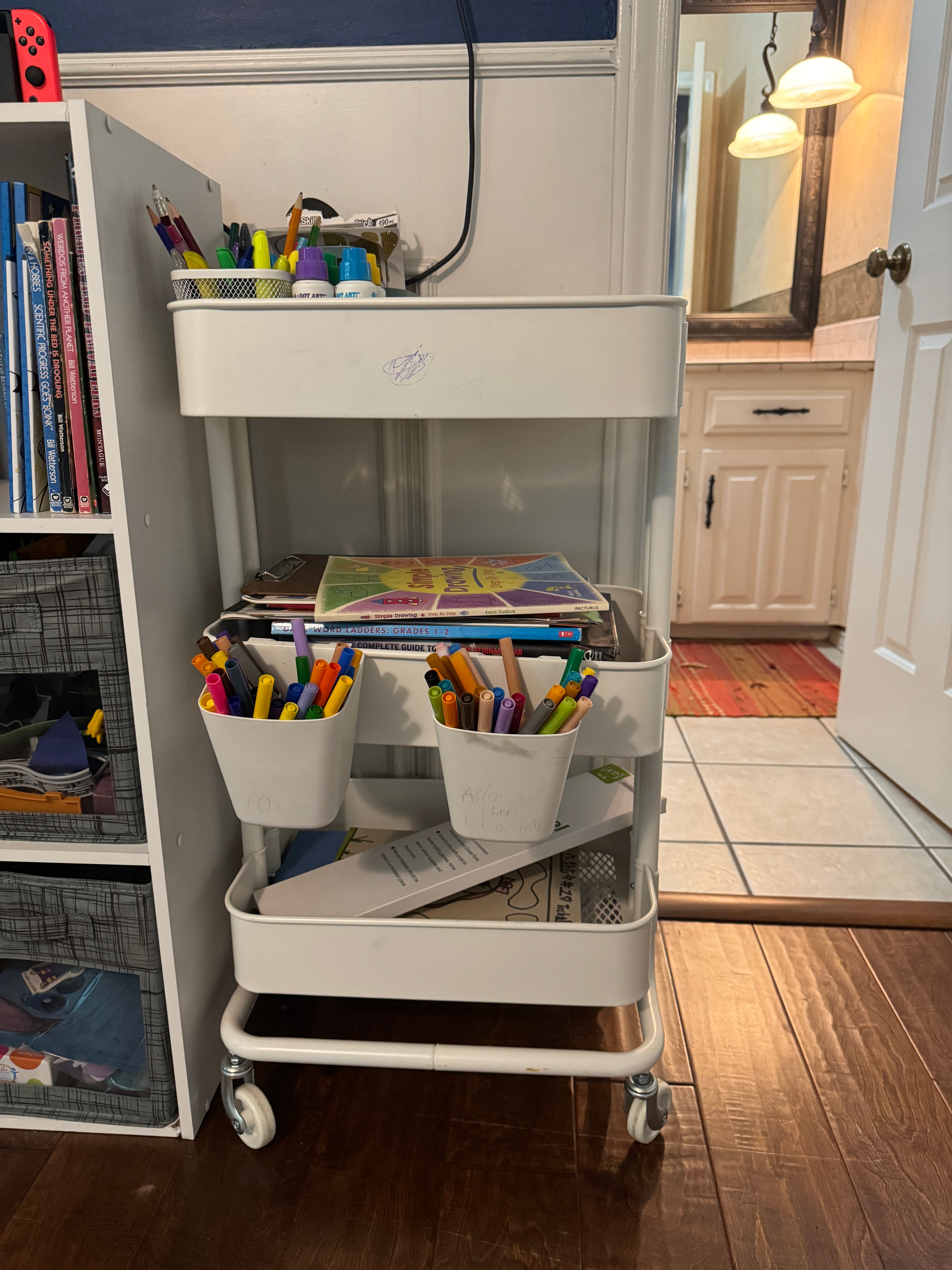 White 3 tiered Ikea utility cart