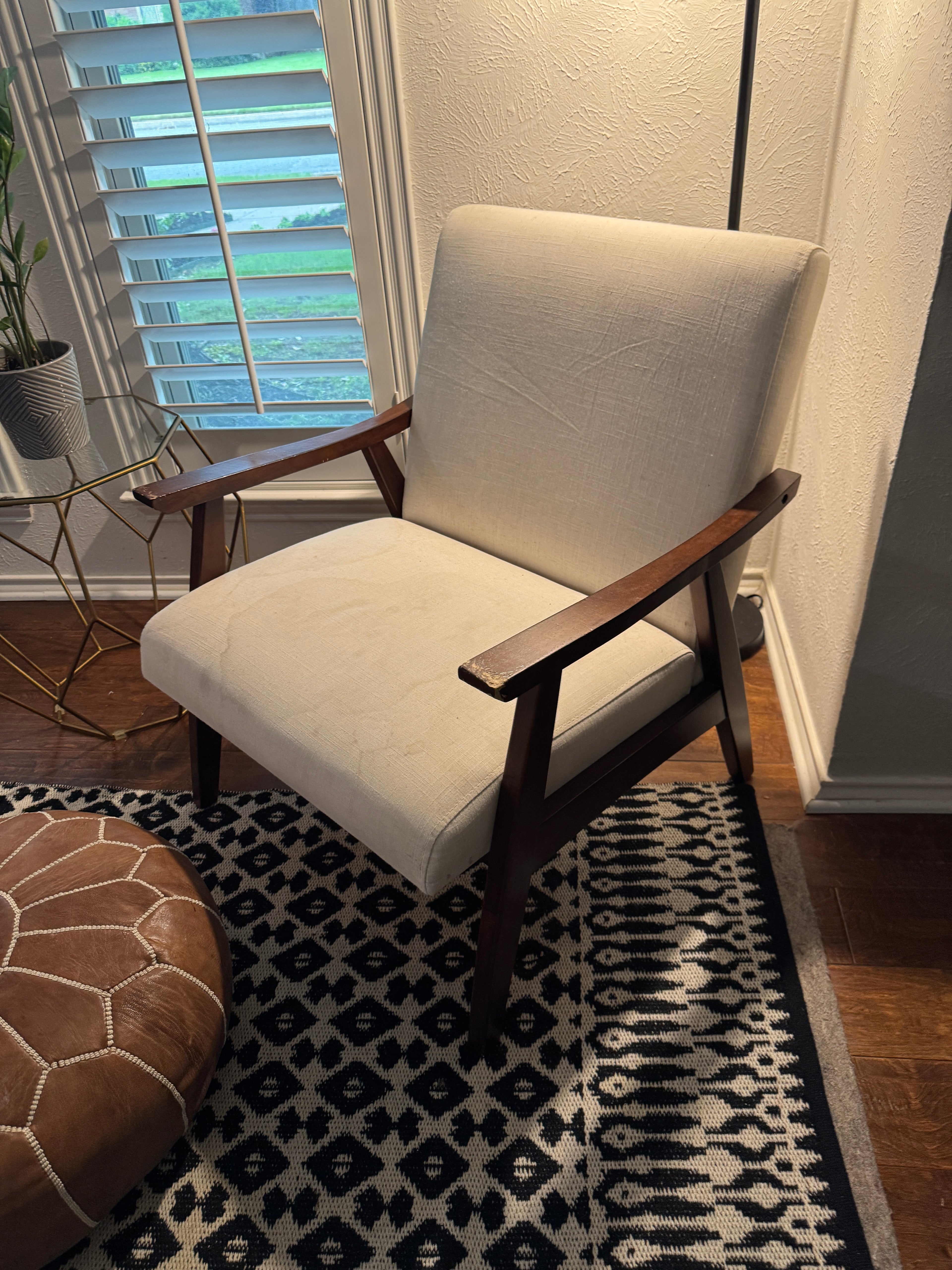 Cream arm chair