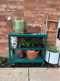Green Ikea potting bench