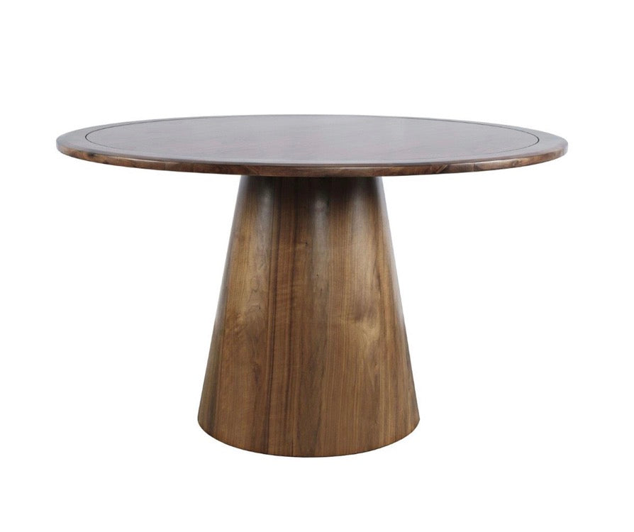 Mayberry Hill Pedestal Dining Table in Walnut Finish (Nebraska Furniture Mart)
