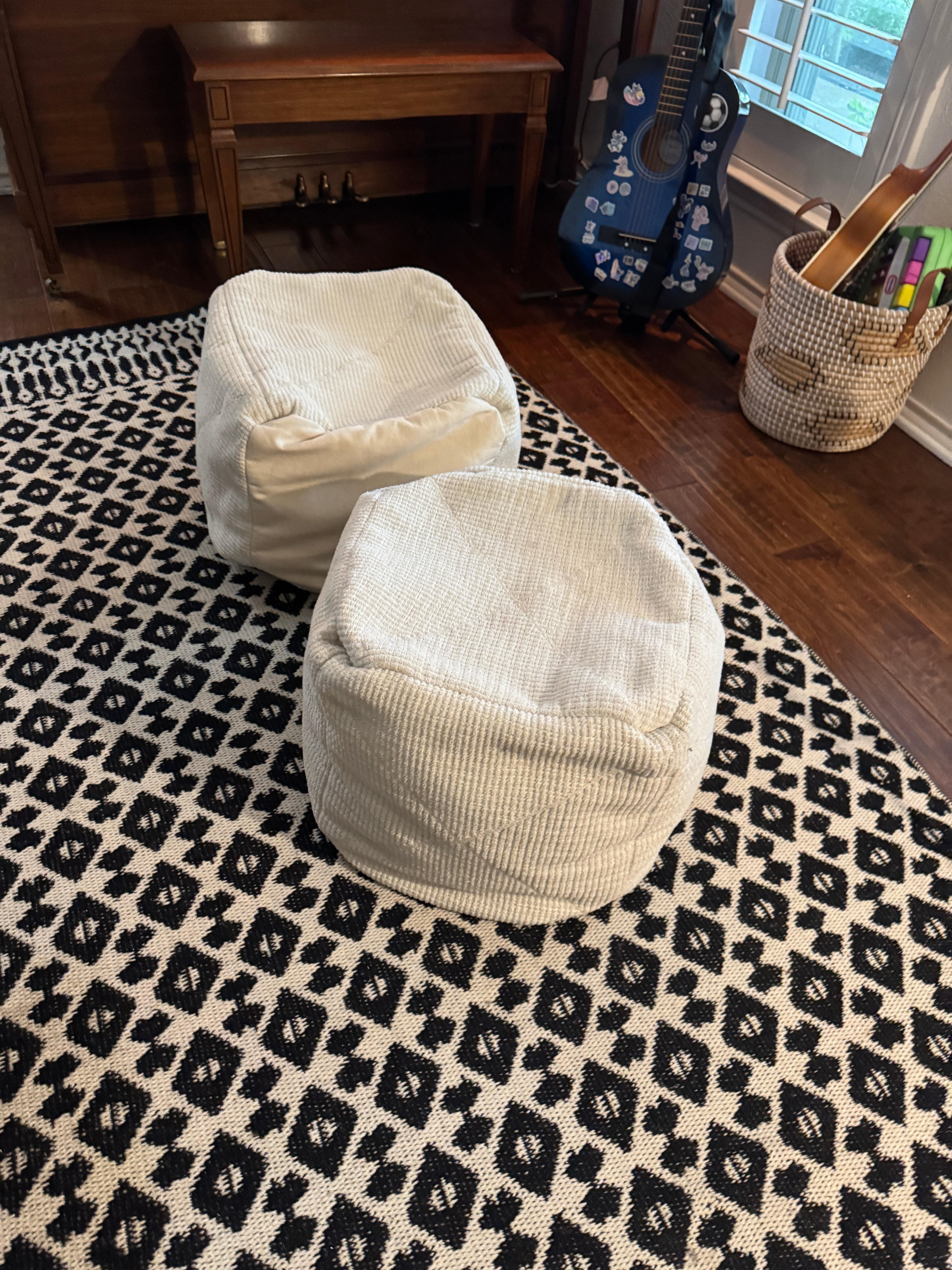 Cream Pouf (World Market)