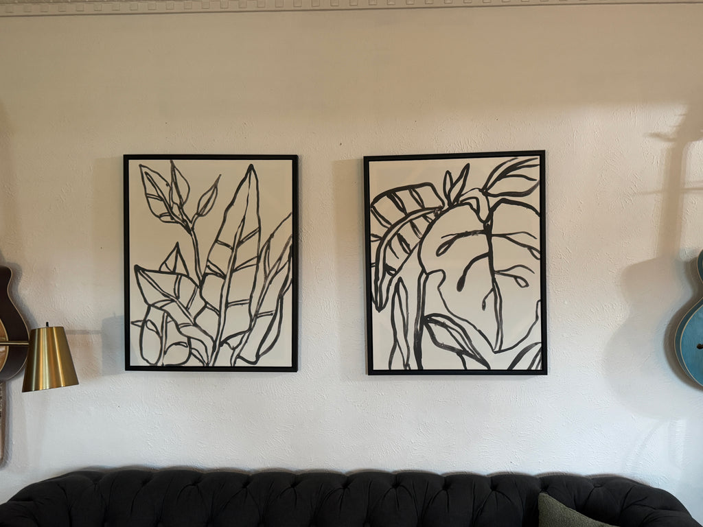 Pair of modern art pieces