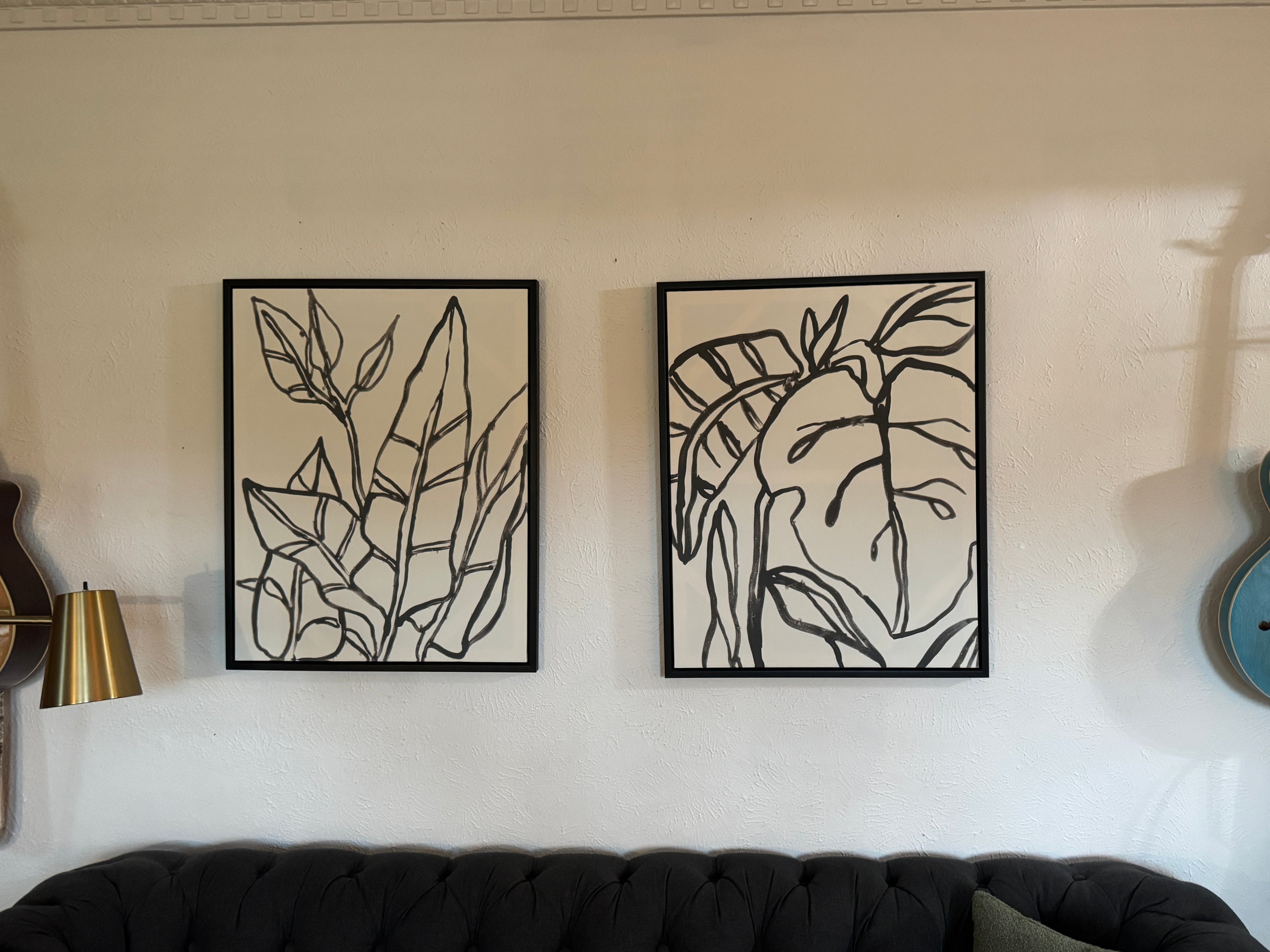 Pair of modern art pieces