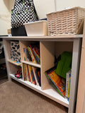 White adjustable storage console