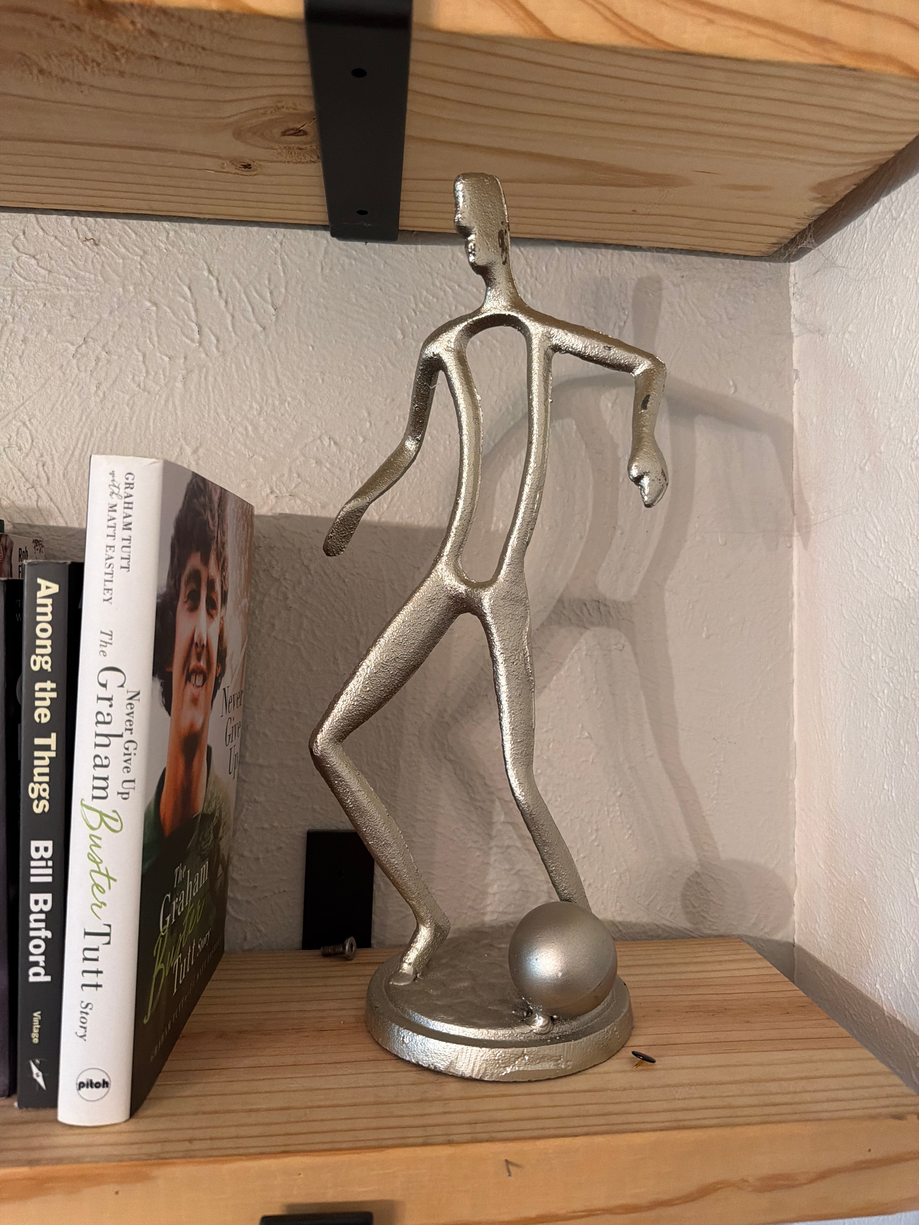 Soccer man sculpture