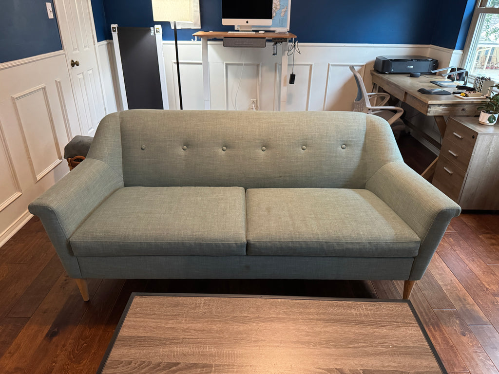 West Elm Loveseat/Sofa, Light Blue