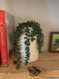 Fake plant in a white vase