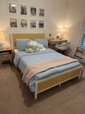 Full Size Rattan Bed Frame with Headboard + Mattress