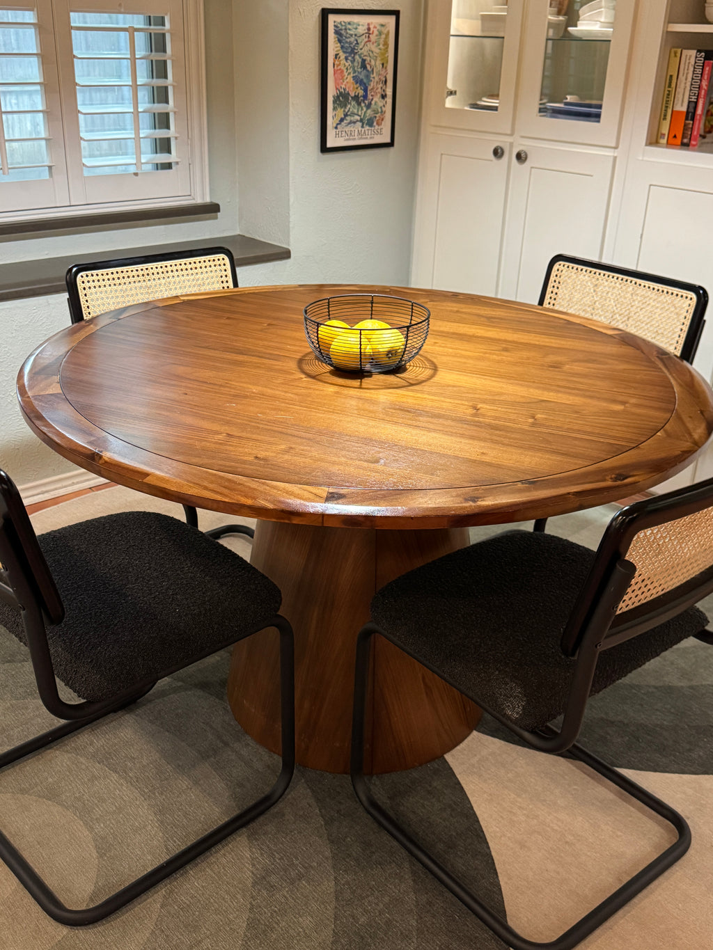 Mayberry Hill Pedestal Dining Table in Walnut Finish (Nebraska Furniture Mart)
