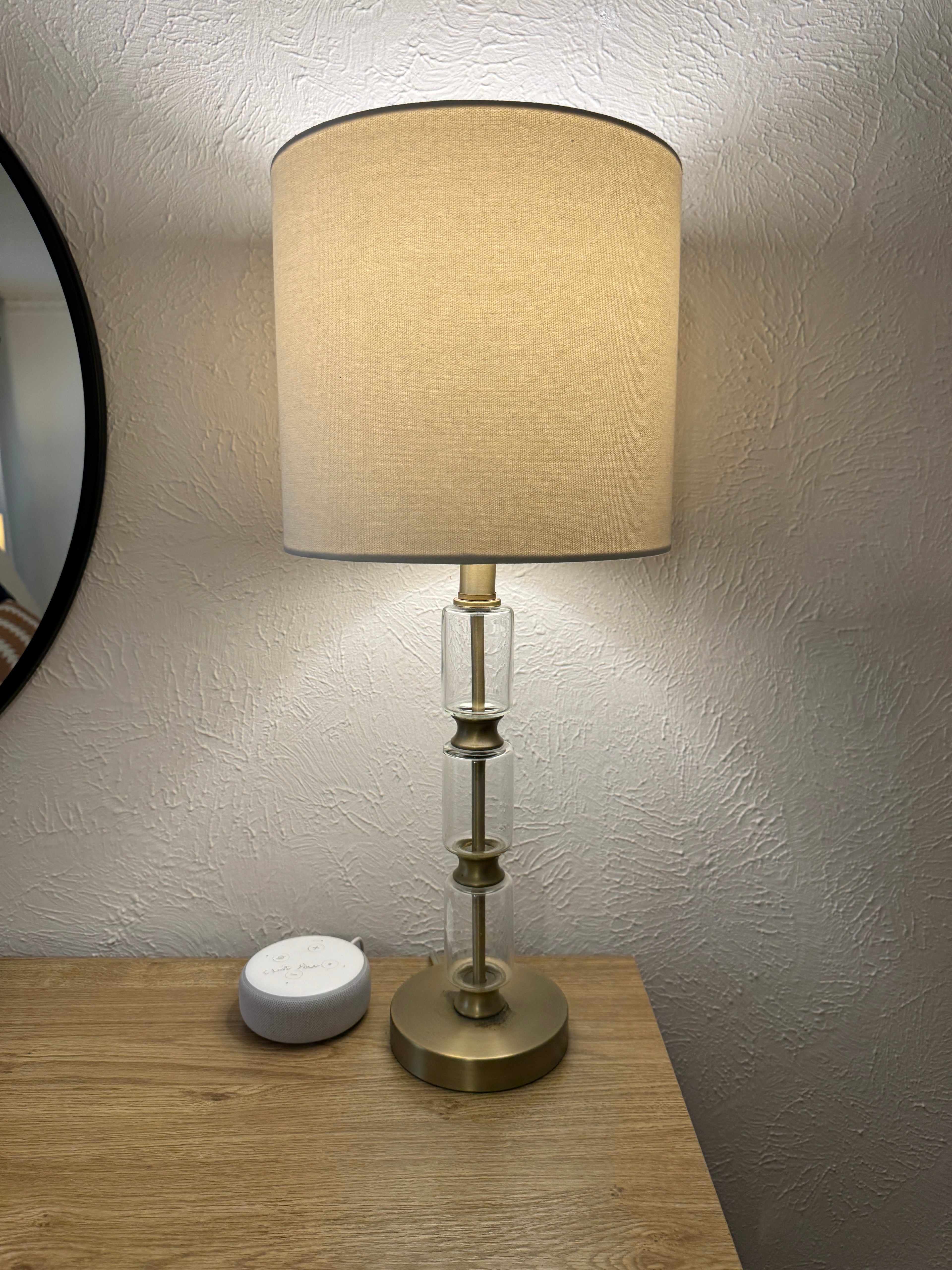 Gold and glass table lamp (Target)