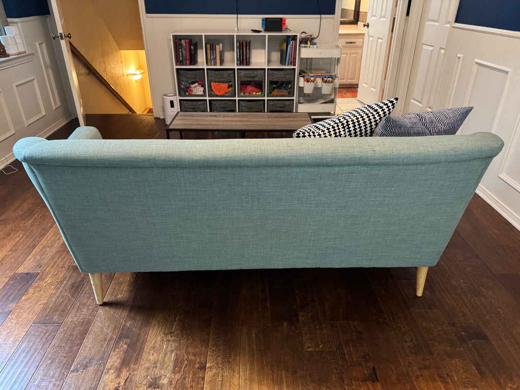 West Elm Loveseat/Sofa, Light Blue