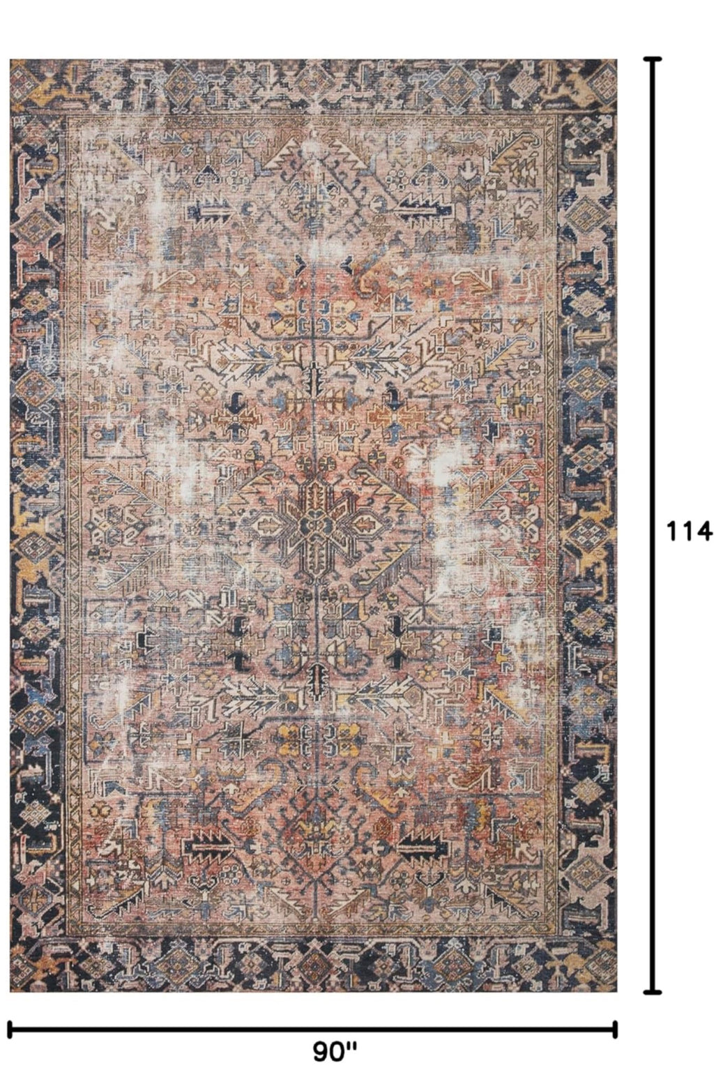 Terracotta/Multi 7'-6'' x 9'-6'' Area Rug
