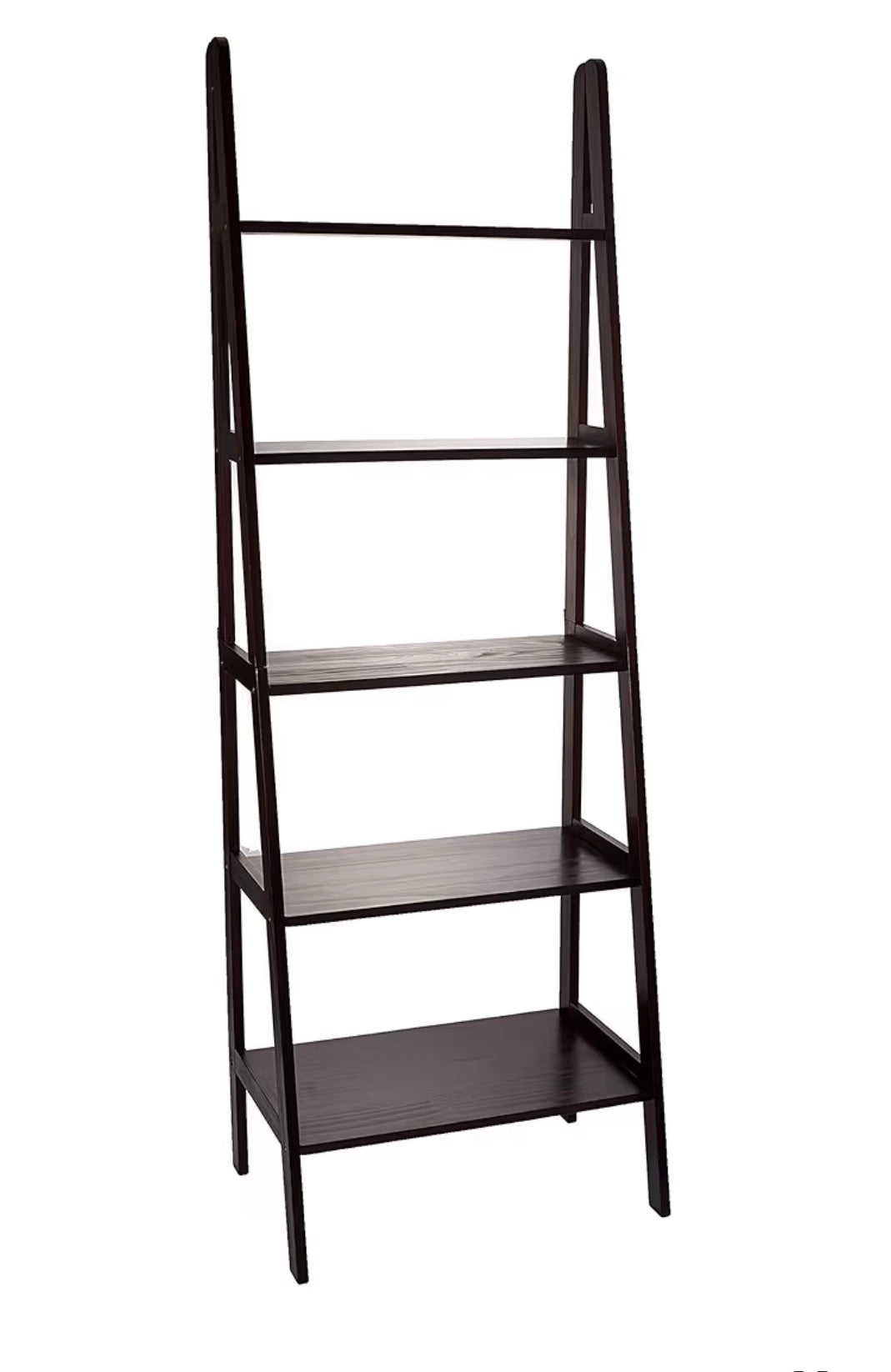 5-Shelf Ladder Bookcase, Espresso