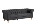 Charcoal Gray Quentin Chesterfield Sofa (World Market)
