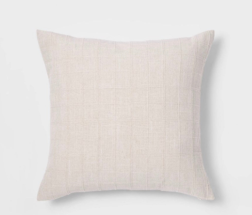 Oversized Cream Throw Pillow with removable cover (Threshold)