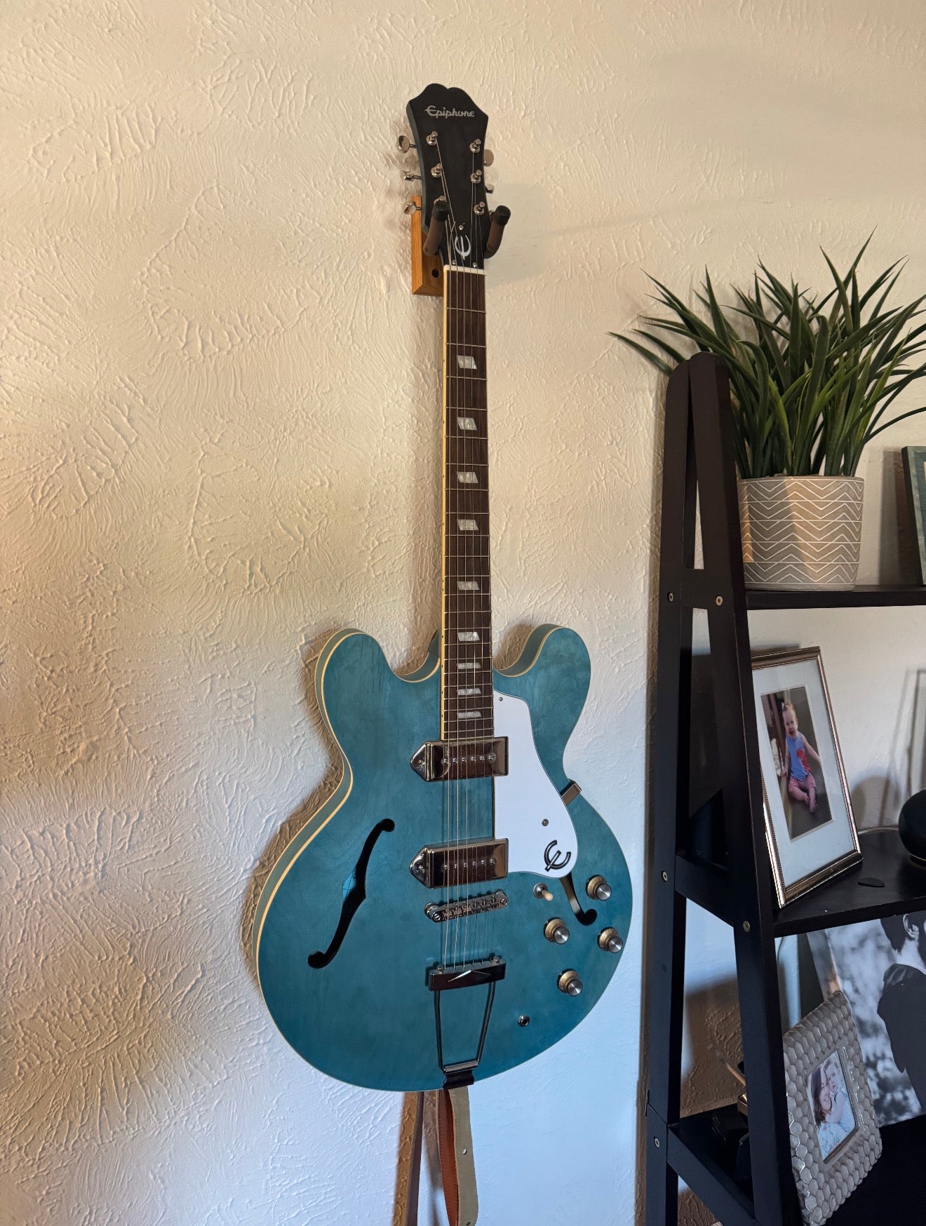 Epiphone Casino Hollowbody Electric Guitar -
Worn Blue Denim