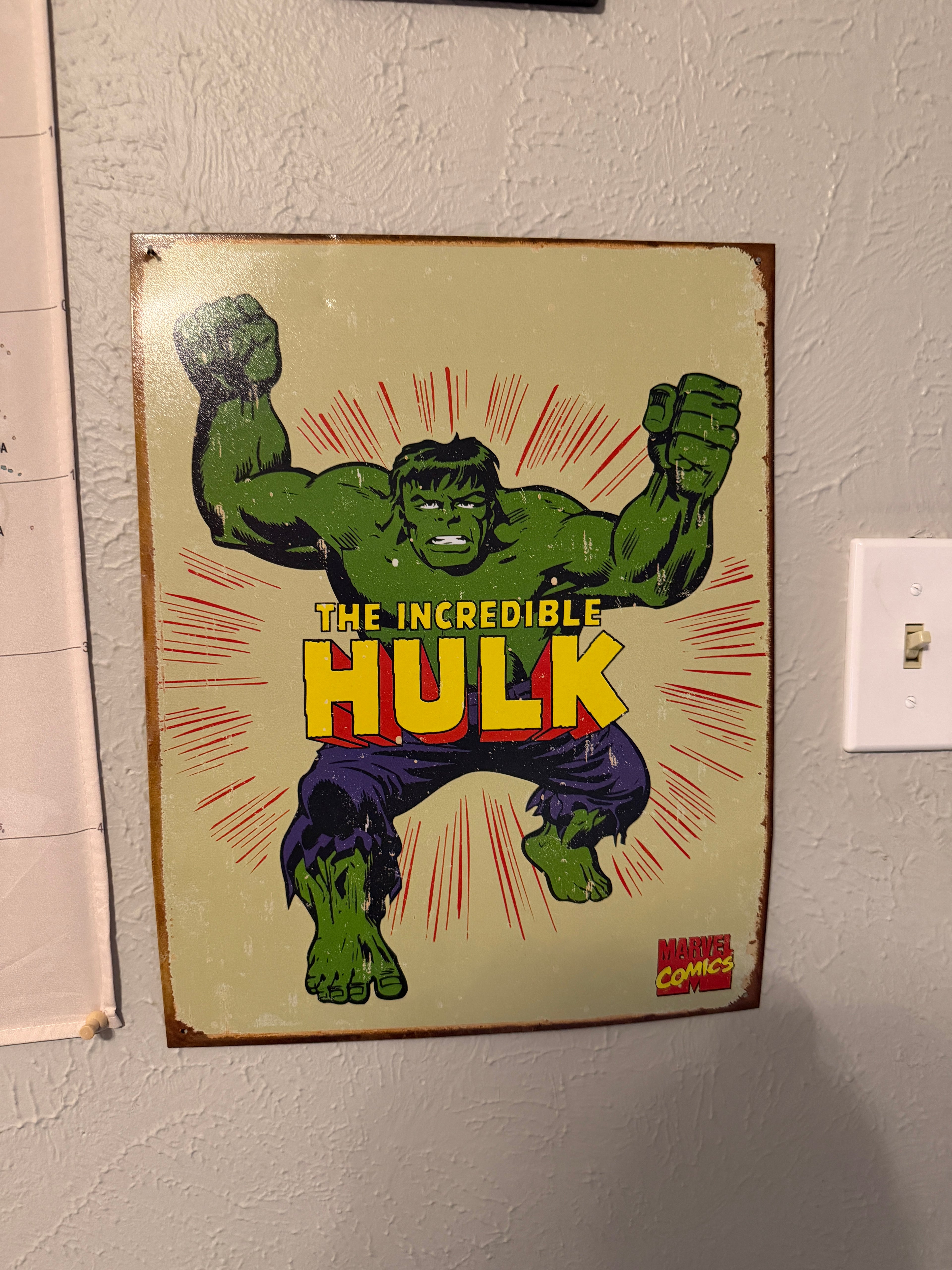 Metal Hulk wall art