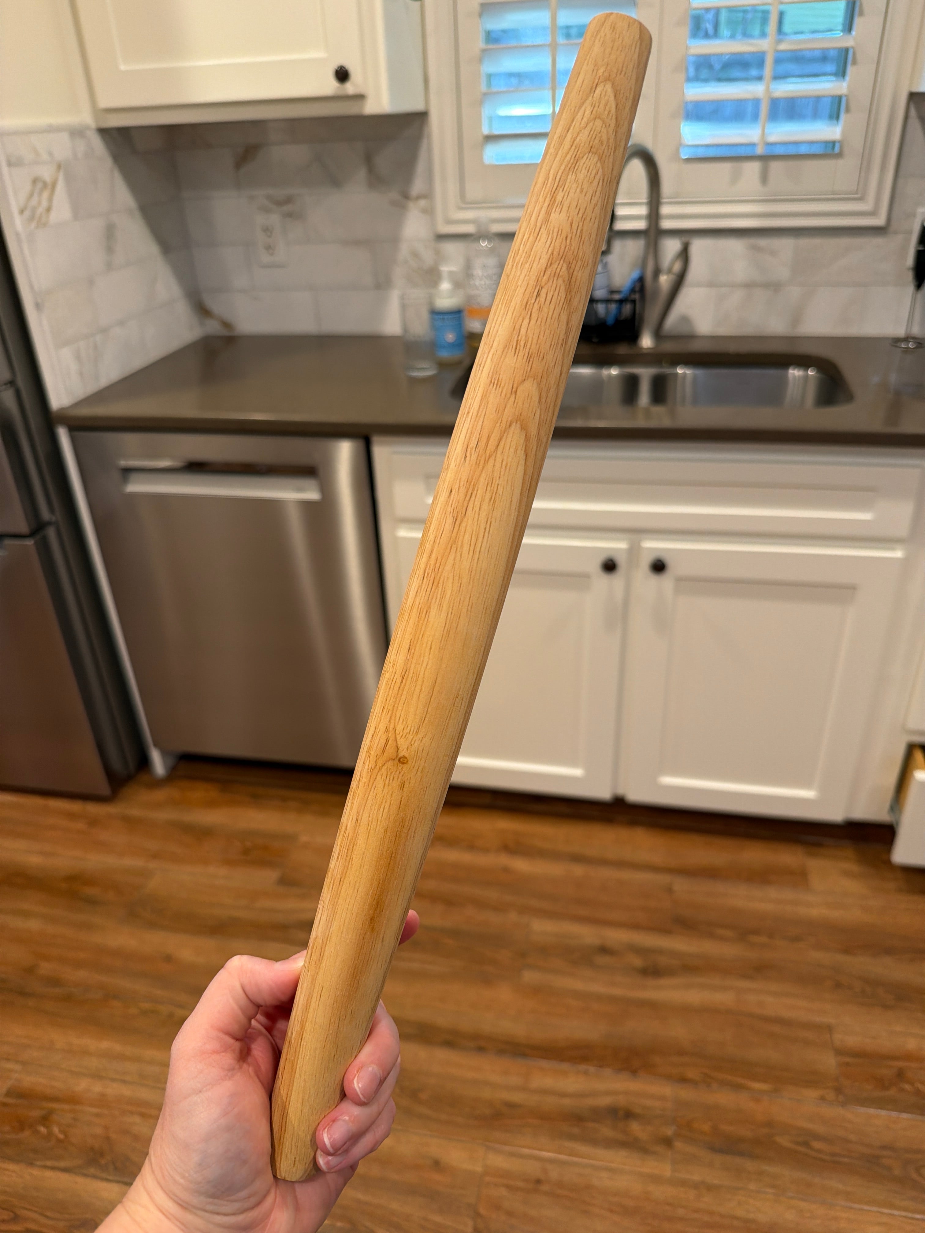 Wood rolling pin (French style)