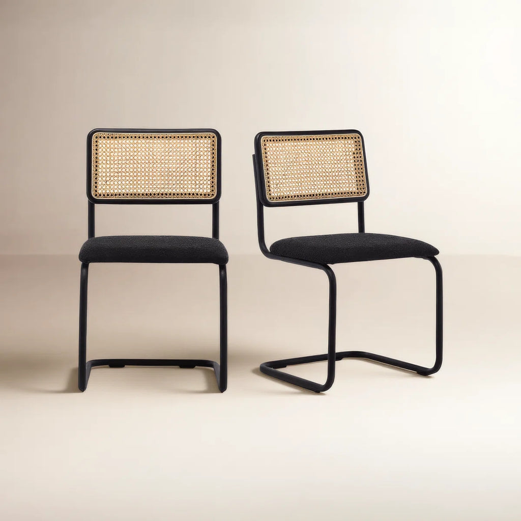Walsh Boucle Side Chair, Black